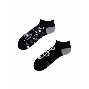 Šedo-černé unisex veselé ponožky Dedoles Hudba