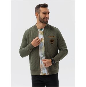 Khaki pánská mikina Ombre Clothing B1422