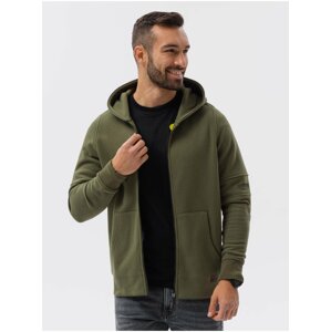 Khaki pánská mikina Ombre Clothing B1423