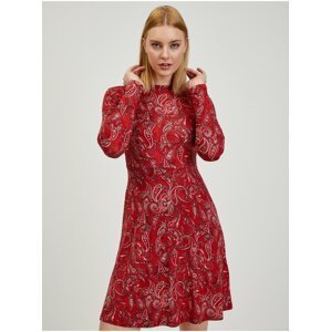 Červené dámské vzorované šaty ORSAY