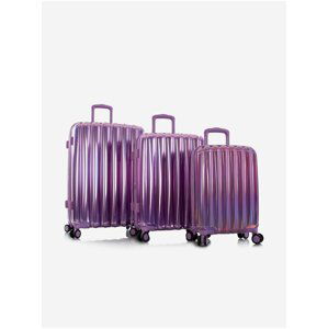 Sada tří cestovních kufrů v fialové barvě Heys Astro S,M,L