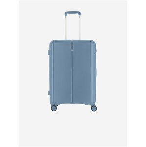Světle modrý cestovní kufr Travelite Vaka 4w M