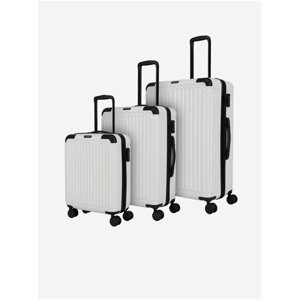 Sada tří cestovních kufrů v bílé barvě Travelite Cruise 4w S,M,L