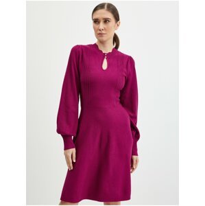Tmavě růžové dámské svetrové šaty ORSAY