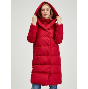 Červený dámský prošívaný kabát ORSAY