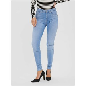 Světle modré dámské skinny fit džíny VERO MODA Lux