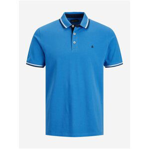 Modré pánské polo tričko Jack & Jones Paulos