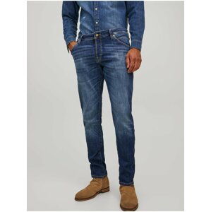 Modré pánské slim fit džíny Jack & Jones Glenn