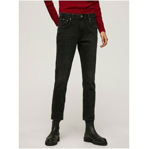 Černé dámské zkrácené straight fit džíny Pepe Jeans Violet