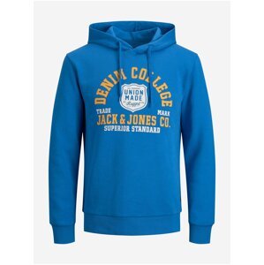 Modrá pánská mikina s kapucí Jack & Jones