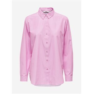 Růžová dámská pruhovaná košile JDY Ella