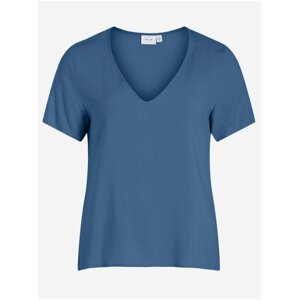 Modré dámské basic tričko VILA Paya