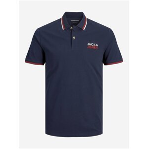 Tmavě modré pánské polo tričko Jack & Jones Atlas