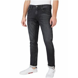 Černé pánské straight fit džíny Pepe Jeans Track