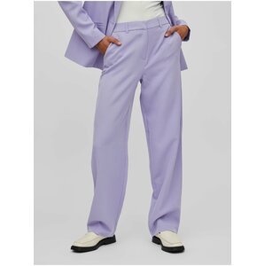 Světle fialové dámské široké kalhoty VILA Kamma