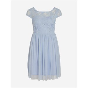 Světle modré dámské šaty s krajkou VILA Ulcricana