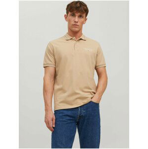 Béžové pánské polo tričko Jack & Jones Archie