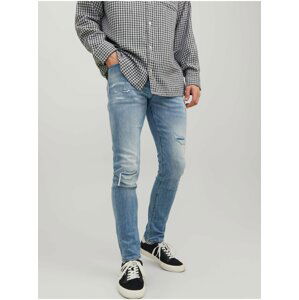 Modré pánské skinny fit džíny Jack & Jones Glenn