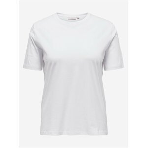 Bílé dámské basic tričko ONLY CARMAKOMA Only