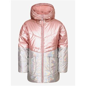 Šedo-růžový holčičí kabát NAX FEREGO