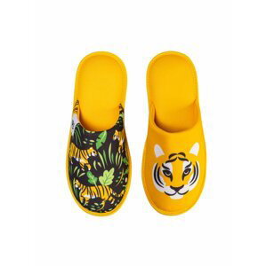 Černo-žluté unisex veselé papuče Dedoles Tygr v džungli