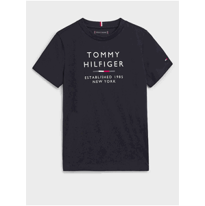 Tmavě modré klučičí tričko Tommy Hilfiger