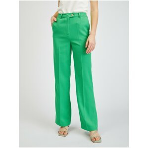 Zelené dámské flared fit kalhoty ORSAY