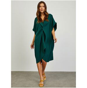 Tmavě zelené dámské volné šaty Simpo Marrakesh