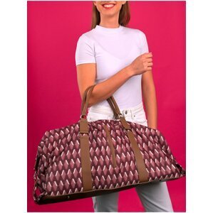 Hnědo-fialová vzorovaná cestovní taška VUCH Drusilla