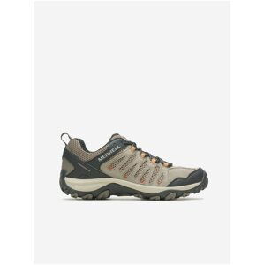 Khaki-béžové pánské outdoorové kožené tenisky Merrell Crosslander 3