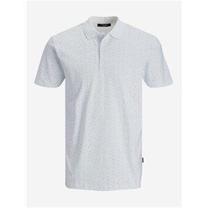 Bílé pánské vzorované polo tričko Jack & Jones Marseille