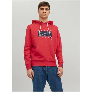 Červená pánská mikina s kapucí Jack & Jones Josh