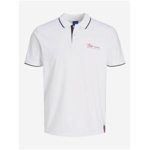 Bílé pánské polo tričko Jack & Jones Joshua