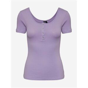 Světle fialové dámské tričko Pieces Kitte