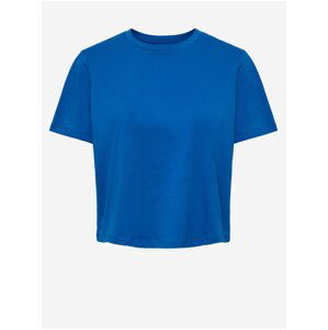 Modré dámské basic tričko Pieces Rina