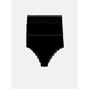 Sada tří dámských brazilských kalhotek v černé barvě Marks & Spencer