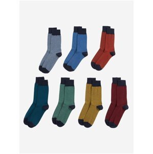 Sada sedmi párů pánských barevných ponožek Marks & Spencer