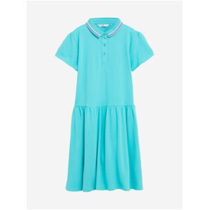 Nabírané šaty, z čisté bavlny (6–16 let) Marks & Spencer zelená