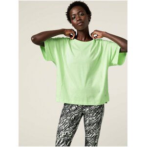 Tričko velikosti maxi s oválným výstřihem, z čisté bavlny Marks & Spencer zelená