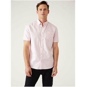 Světle růžová pánská košile Marks & Spencer