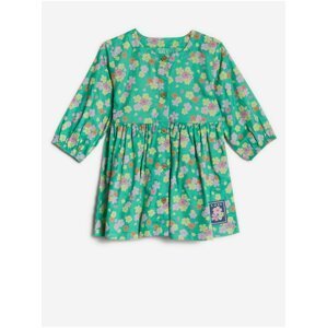 Zelené holčičí květované šaty Marks & Spencer