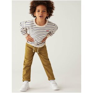 Kapsáčové kalhoty s vysokým podílem bavlny (2–8 let) Marks & Spencer žlutá