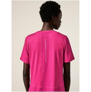 Tričko se síťovinou na zádech a oválným výstřihem Marks & Spencer růžová
