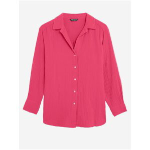 Růžová dámská oversized košile Marks & Spencer