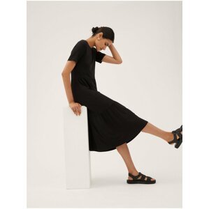 Černé dámské midi šaty Marks & Spencer