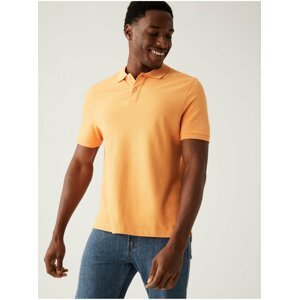 Oranžové pánské polo tričko Marks & Spencer