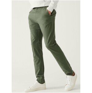 Zelené pánské chino kalhoty Marks & Spencer