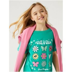 Zelené holčičí tričko Marks & Spencer