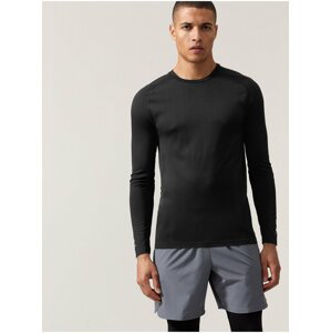 Černé pánské bezešvé sportovní tričko Marks & Spencer
