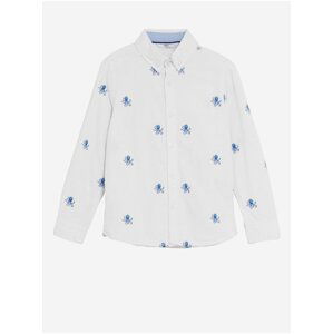 Modro-bílá klučičí vyšívaná košile Marks & Spencer